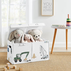 Sweet Jojo Designs bin side shot shows sturdy handles for easy transport