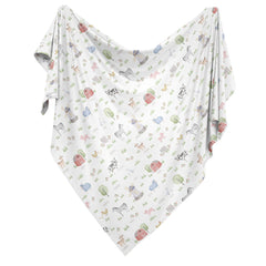 Sweet Jojo Designs watercolor cow swaddle: soft stretch knit supports secure newborn swaddling
