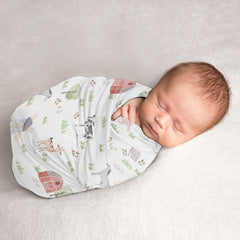 Sweet Jojo Designs watercolor horse swaddle: cozy newborn wrap for calm cuddles