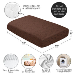 Sweet Jojo Designs machine washable crib sheet is quick to dry for busy parents.