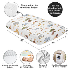 Sweet Jojo Designs zebra print crib sheet for secure fit and comfort
