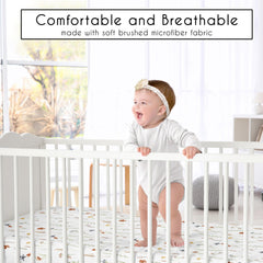 Sweet Jojo Designs fitted crib sheet multicolor boho floral with gentle skin comfort