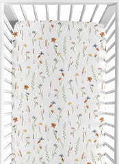 Sweet Jojo Designs crib sheet in sage flower garden for a soothing nursery