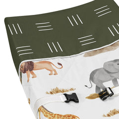 Sweet Jojo Designs jungle animals changing pad cover animal motif adds playful safari vibe.