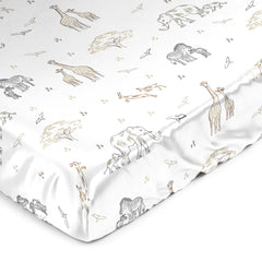 Sweet Jojo Designs Jungle Safari elephant pattern crib sheet for cozy nights and easy care