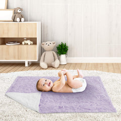 Sweet Jojo Designs soft white minky reverses provide lightweight warmth for stroller and car-seat snuggles.
