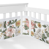 Sweet Jojo Designs long panel mesh liner with taut sides for safer crib containment.