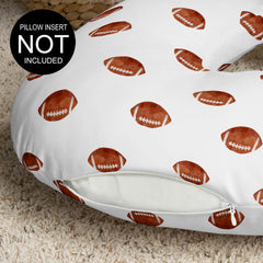 Sweet Jojo Designs nursing pillow slipcover zipper detail for quick changes during meals.