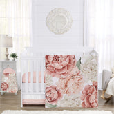 Sweet Jojo Designs pink boho floral crib blanket adds cozy warmth for naps