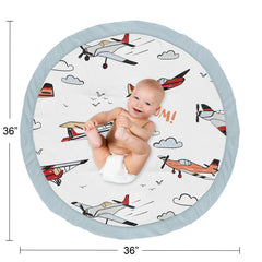 Sweet Jojo Designs playmat folds for compact storage and travel