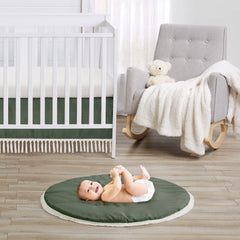 Sweet Jojo Designs sage ivory nursery playmat coordinating with existing sets