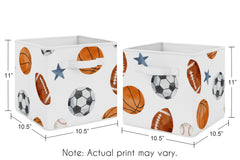 Sweet Jojo Designs watercolor blue stars bin complements nursery decor and playroom storage