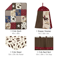 Sweet Jojo Designs western cowboy fitted sheet adds breathable comfort to standard cribs.