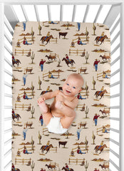Sweet Jojo Designs Wild West Boy easy care fabric, machine washable.