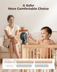 Sweetfull stroller fan 360-degree clip-on enables versatile airflow