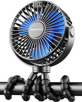SWEETFULL LED-display portable stroller fan provides precise on-the-go cooling.