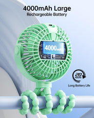 Sweetfull portable stroller fan quiet operation under 30dB for peaceful naps