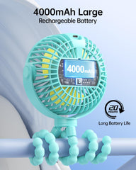 SWEETFULL clip-on design attaches securely to strollers for hands-free cooling.