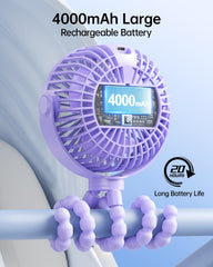 SWEETFULL stroller fan operates quietly for peaceful environments.