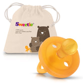Sweetie Rubber Pacifier rounded nipple in natural color for gentle soothing.