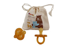 Sweetie rubber pacifier close-up highlights the rounded nipple for gentle soothing.