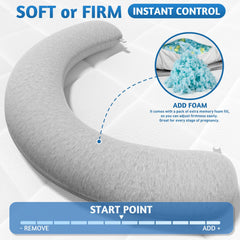 SweetSlubr memory foam fill adjustable for customizable firmness.