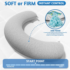 SweetSlubr removable cover with concealed zipper keeps pillow clean and soft.