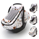 Sweetwavet car seat cover brown wildflower front view for cozy climate control