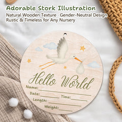 Sweety Baby round wooden sign 6-7 inch for hanging nursery decor display
