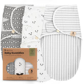 Sweety Fox forest swaddle pack in organic cotton for gentle newborn comfort.