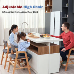 Swegrow high chair wheels front view shows two mobility wheels