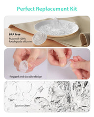 Sweleke easy-clean guidance shows how to sanitize with soap and water