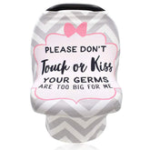 SWESEN baby car seat cover with no-touching sign emphasizes polite privacy on the go
