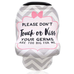 SWESEN baby car seat cover with no-touching sign emphasizes polite privacy on the go