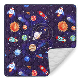 SWESEN Baby Play Mat space pattern close-up showing vibrant planets for imaginative playtime