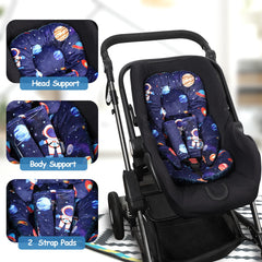 SWESEN infant car seat insert offers full body support for travel moments.