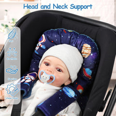 SWESEN infant car seat insert mink dot backing provides cozy texture.