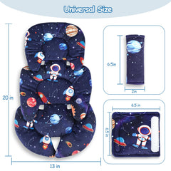 SWESEN infant car seat insert shoulder strap covers protect face and neck.