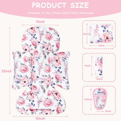 SWESEN infant car seat insert thick cotton filling supports baby's posture during travel.