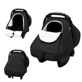 SWESEN winter car seat cover baby close-up highlights warm cotton filling for warmth.
