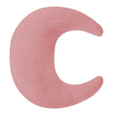 SWESEN nursing pillow cover in pink shows breathable muslin texture for baby-friendly comfort.