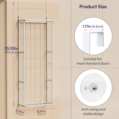 SWTYMIKI over-the-door stuffed storage in white provides clutter-free bedroom organization.