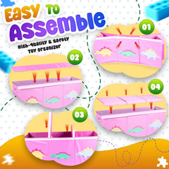 SYFIS Extra Large Toys Box three lids help maintain neat compartments.