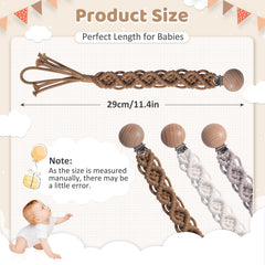 Symbolife pacifier clip unisex design fits most brands and prevents drops.