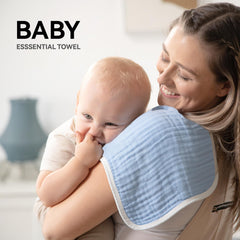 Synrroe burp cloths fabric close-up showing absorbent layers for quick spill absorption.