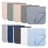 Synrroe muslin burp cloth white soft and breathable for feeding and spills