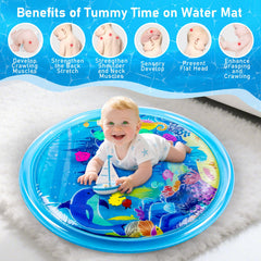SYQZENG extra-large baby water mat side view demonstrates stable setup.