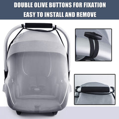 Sysmie baby mosquito net stroller attachment enables quick elastic-band fitting for on-the-go setup.
