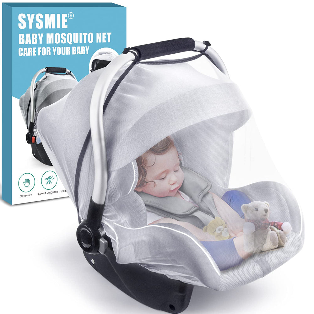 Sysmie baby mosquito net universal-fit shows breathable shield for outdoor stroller use.