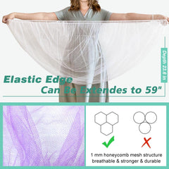 Sysmie durable baby mosquito net purple stroller fit demonstrates easy attachment for walks